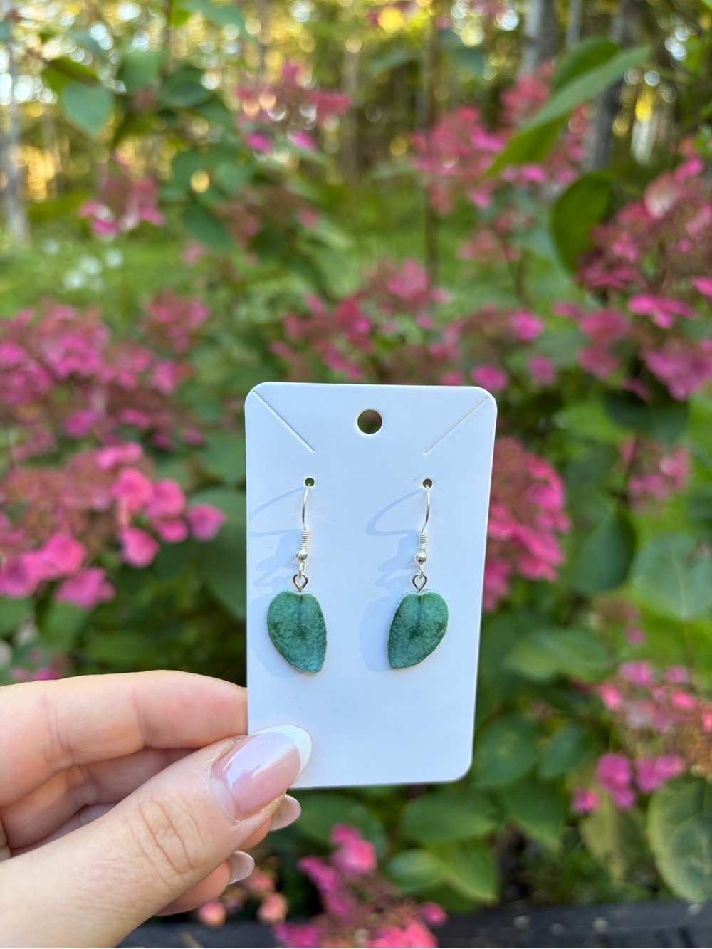 Green Leaf Drop Earrings - Women Jewelry